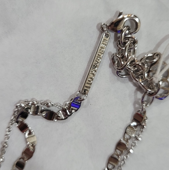 NWT Kendra Scott Drusy Necklace Layered Silver - Picture 12 of 16